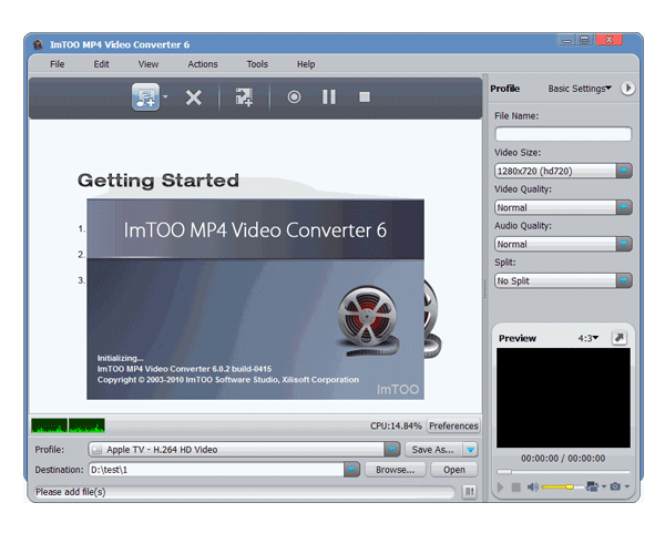 Download free ImTOO MP4 Video Converter